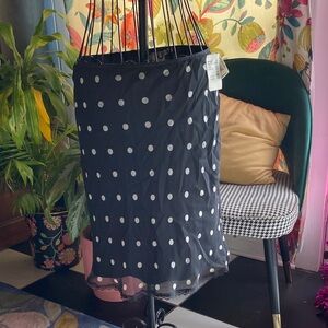 Max Studio Black and White Polka Dot Pencil Skirt